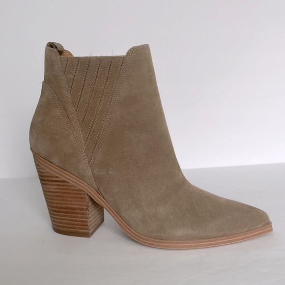 Marc Fisher $180 Leather Suede Gadri Pointed Toe Bootie Boot Shoes Size 11 New - Picture 2 of 6